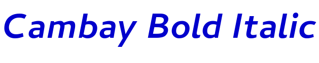 Cambay Bold Italic шрифт